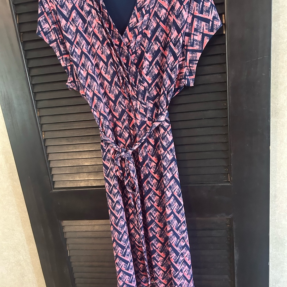 Liz Claiborne Pink and Navy  Dress